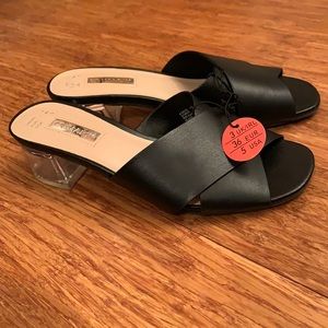 Primark Perspex Cross Strap Block Heels